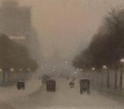 Clarice Beckett St Kilda Road oil on canvas